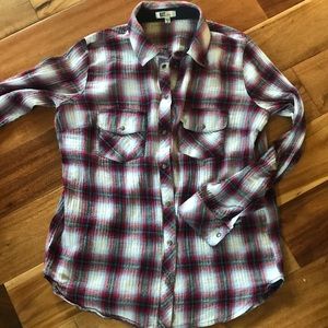 Kut from the Kloth plaid snap up shirt